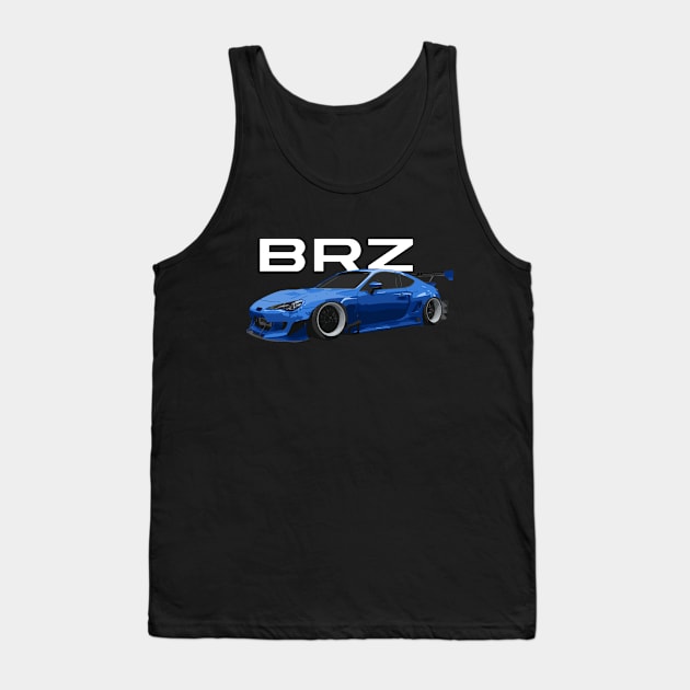 World Rally Blue Pearl Pandem Rocket Bunny Subaru BRZ Tank Top by cowtown_cowboy